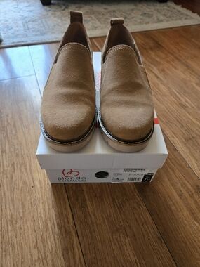 Blondo Tan Suede Slip-On Loafers for Women